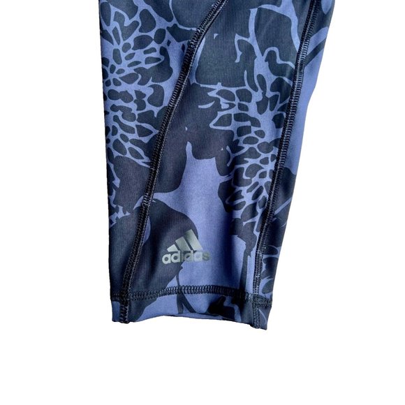 Adidas HD4460 Optime Superher Training Leggings Blue Floral - Picture 6 of 6
